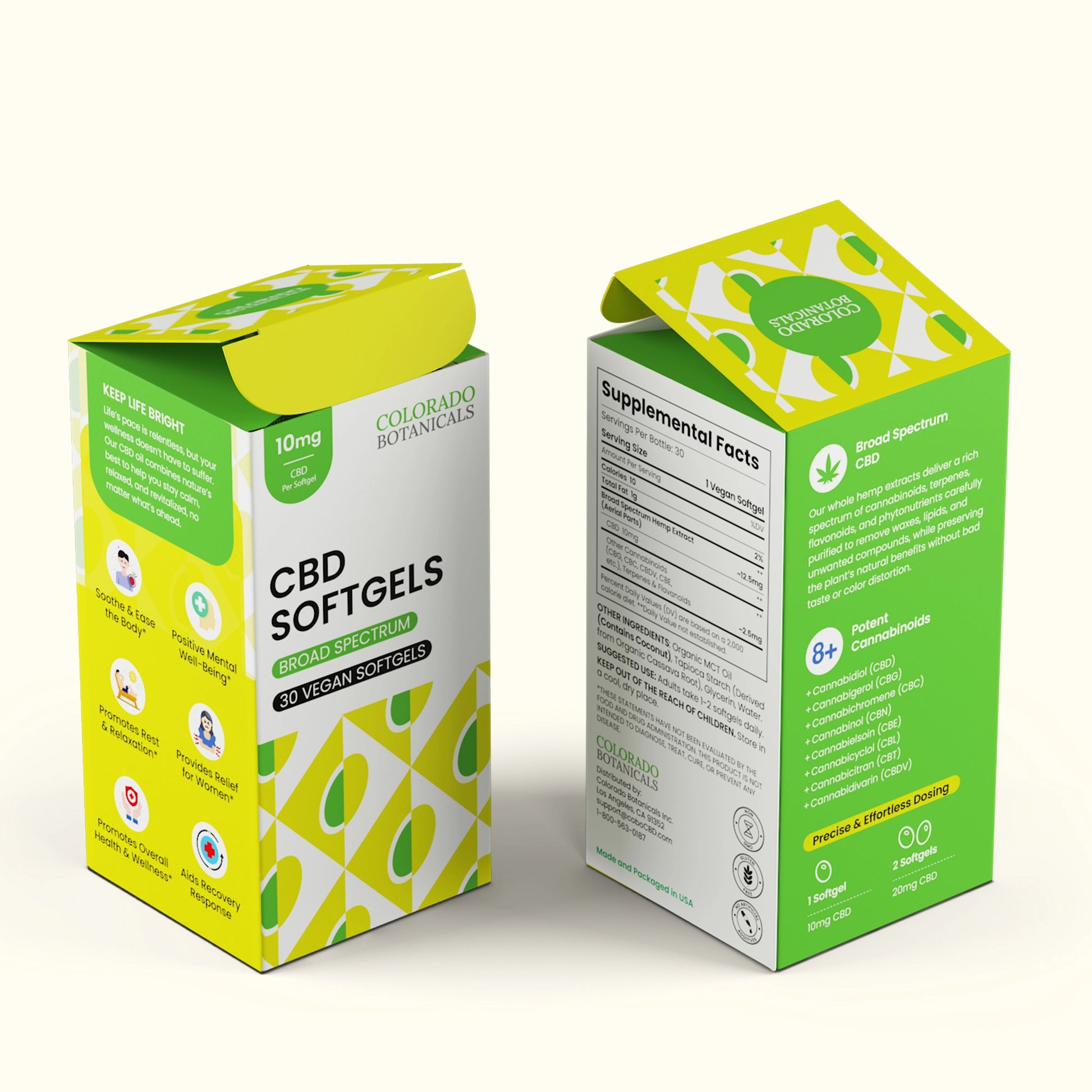 10mg Broad Spectrum CBD Softgels - Colorado Botanicals