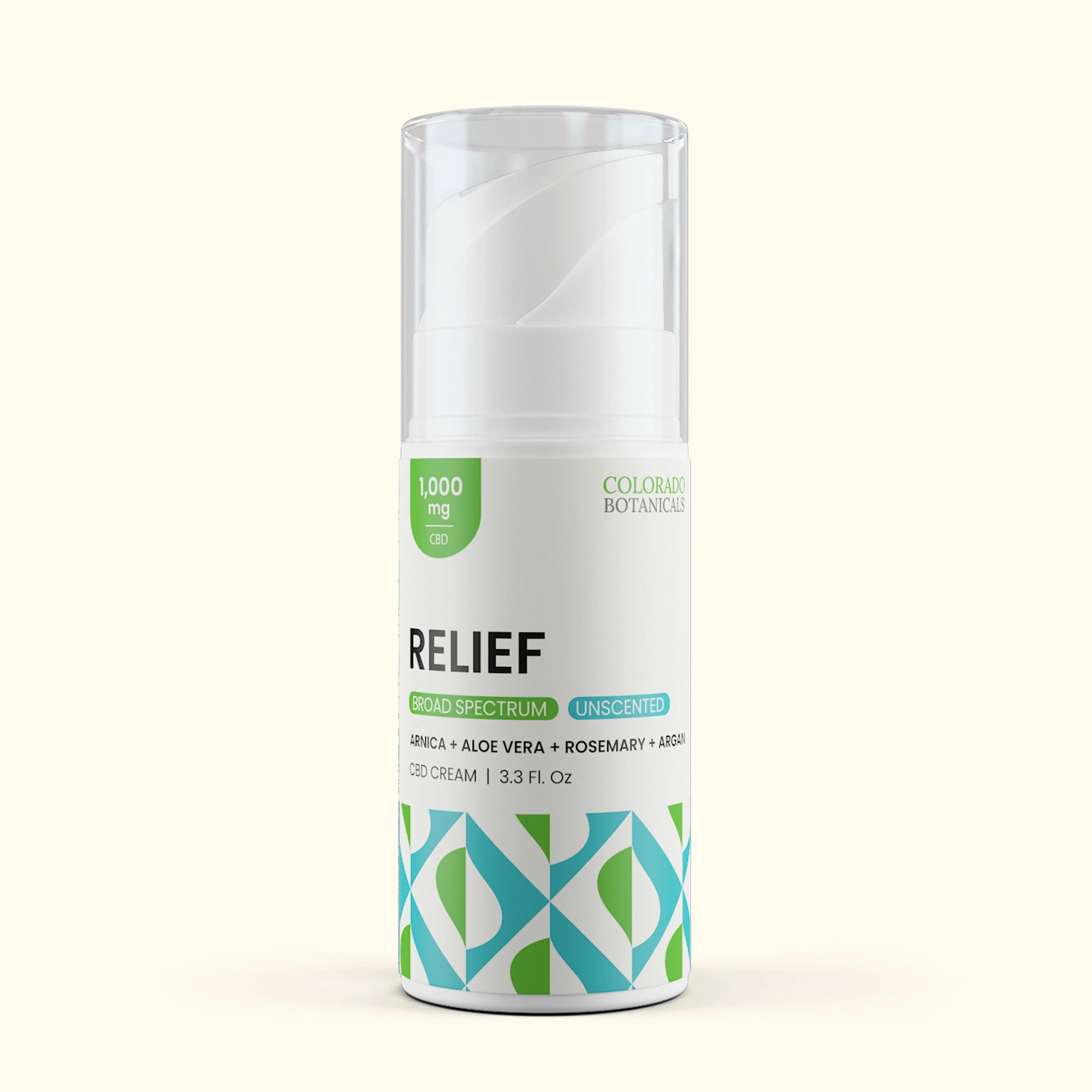 1,000mg Relief CBD Cream Pump - Colorado Botanicals