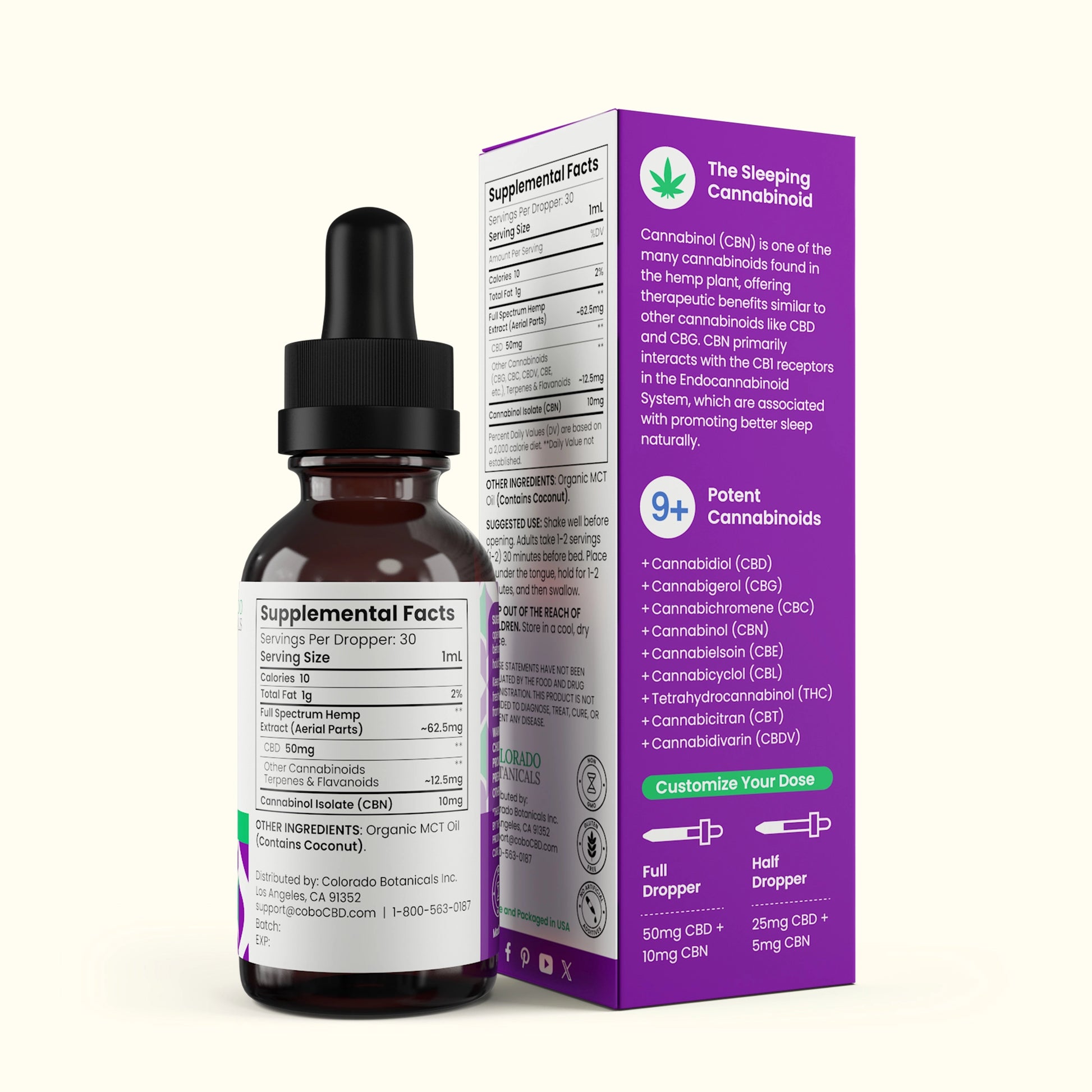 1,800mg CBD + CBN For Sleep - Colorado Botanicals