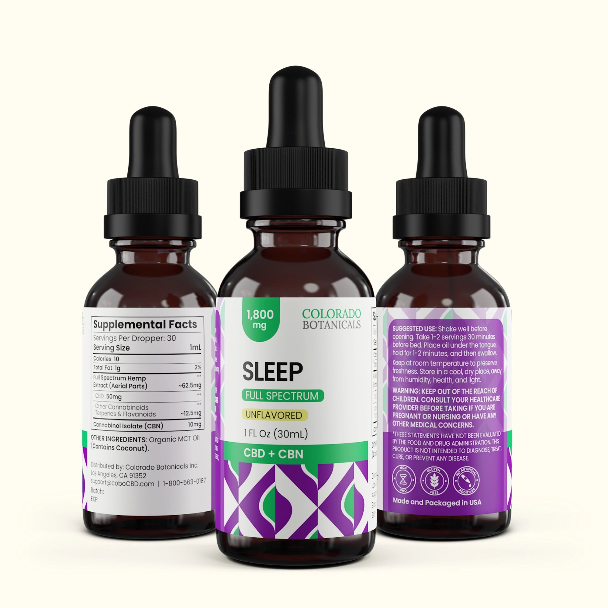 1,800mg CBD + CBN For Sleep - Colorado Botanicals