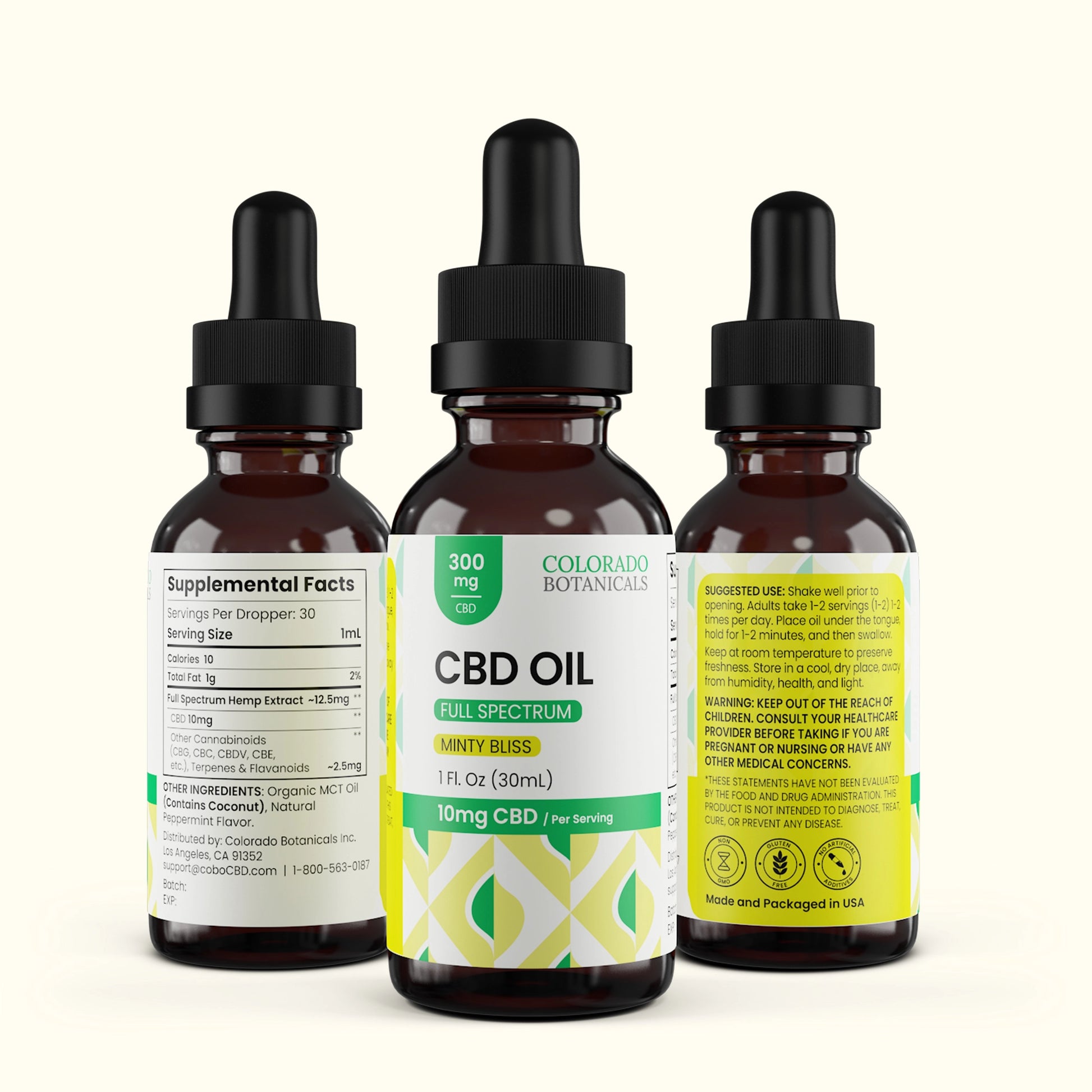 300mg Full Spectrum CBD Oil - Colorado Botanicals