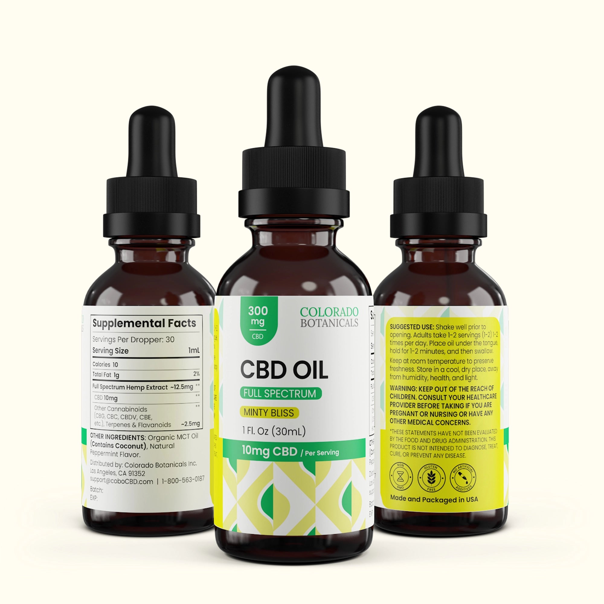 300mg Full Spectrum CBD Oil - Colorado Botanicals