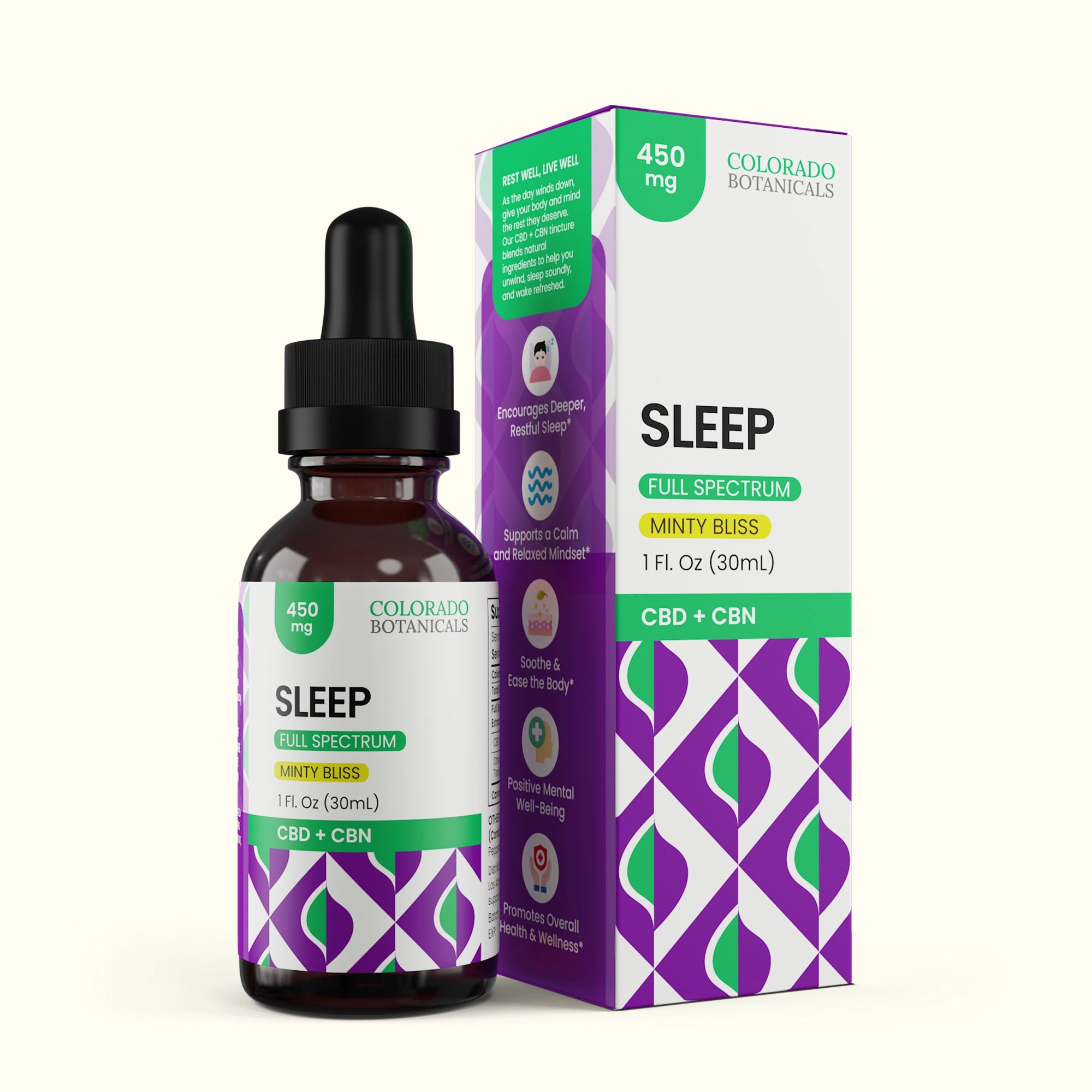 450mg CBD + CBN For Sleep - Colorado Botanicals