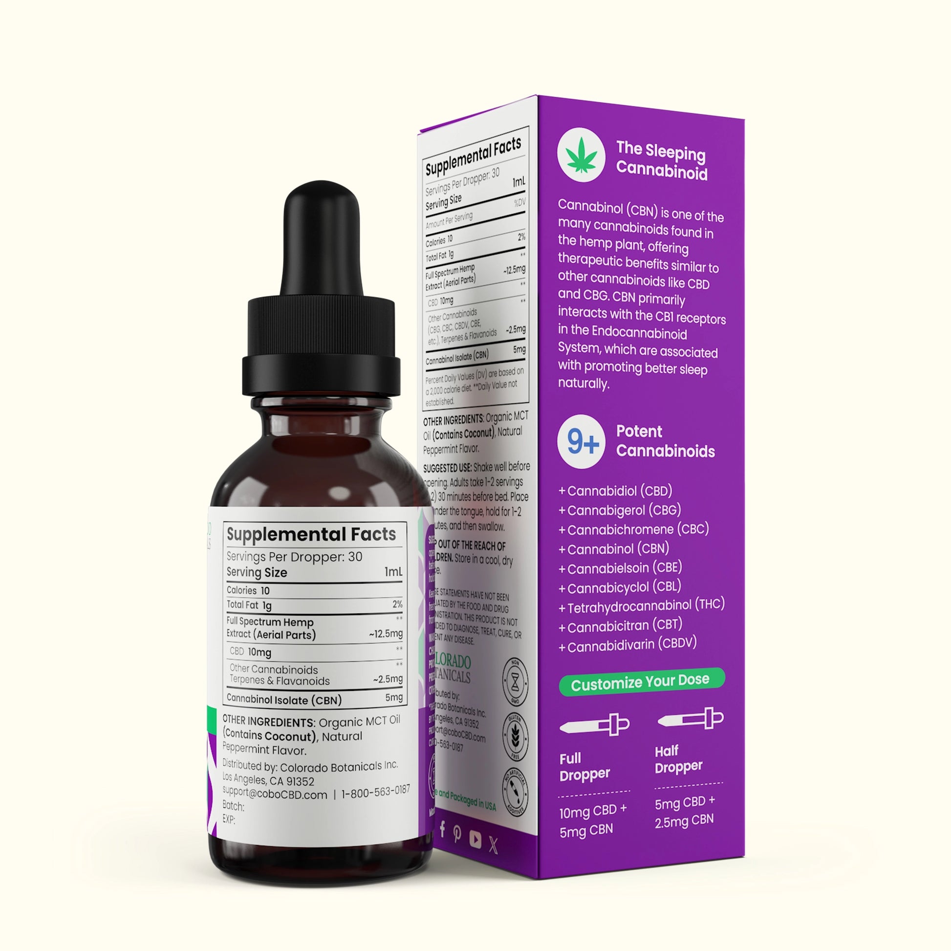 450mg CBD + CBN For Sleep - Colorado Botanicals