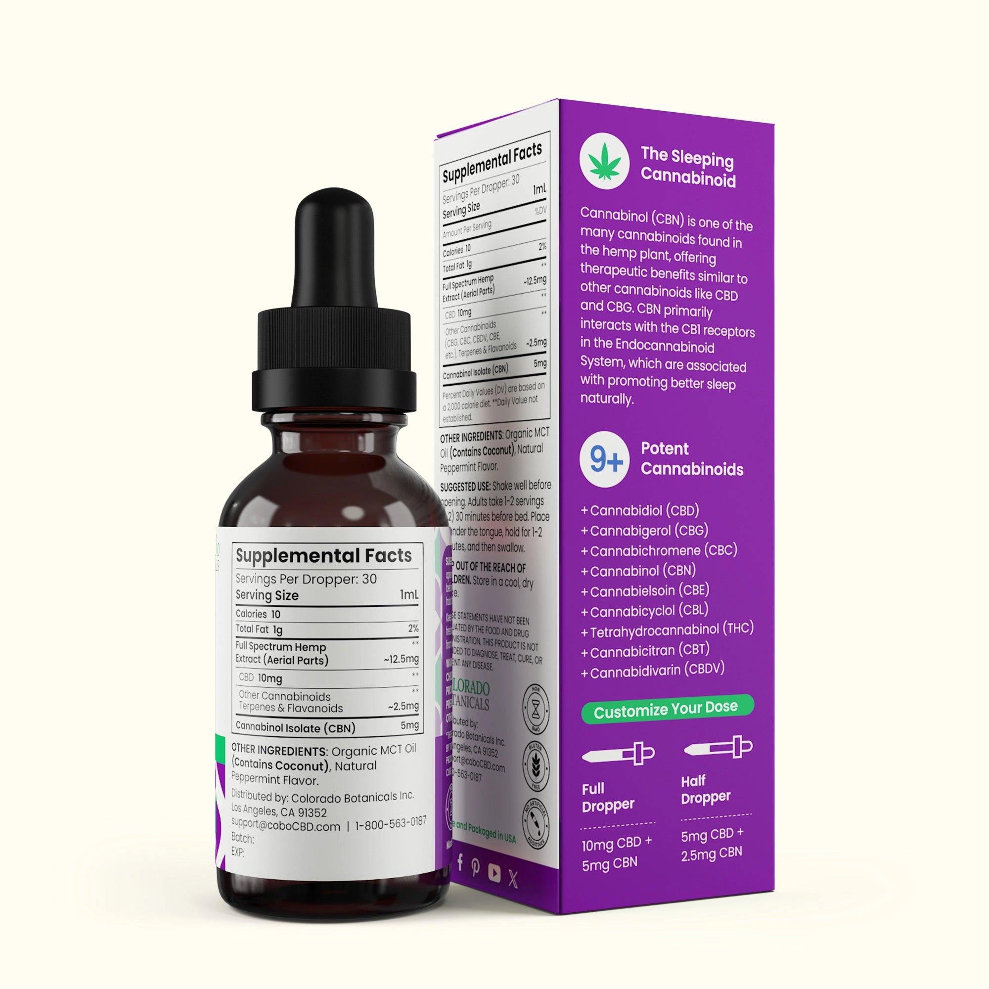450mg CBD + CBN For Sleep - Colorado Botanicals