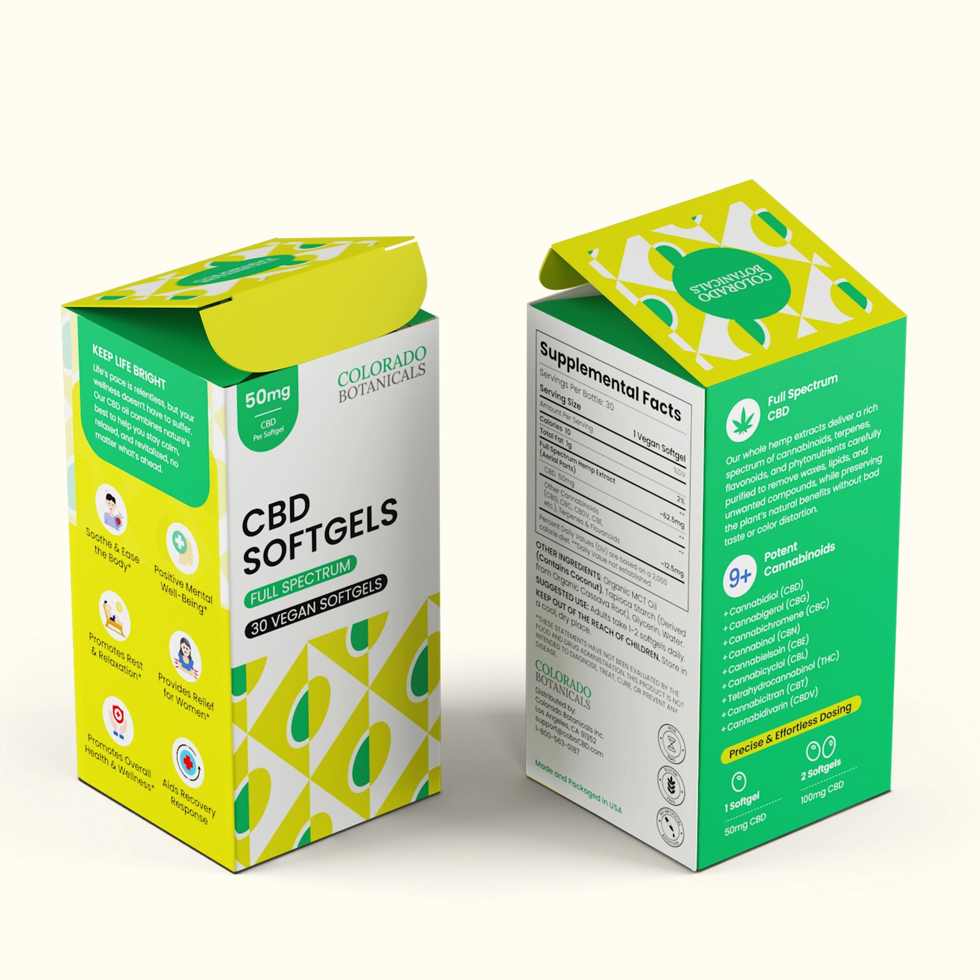 50mg Full Spectrum CBD Softgels - Colorado Botanicals