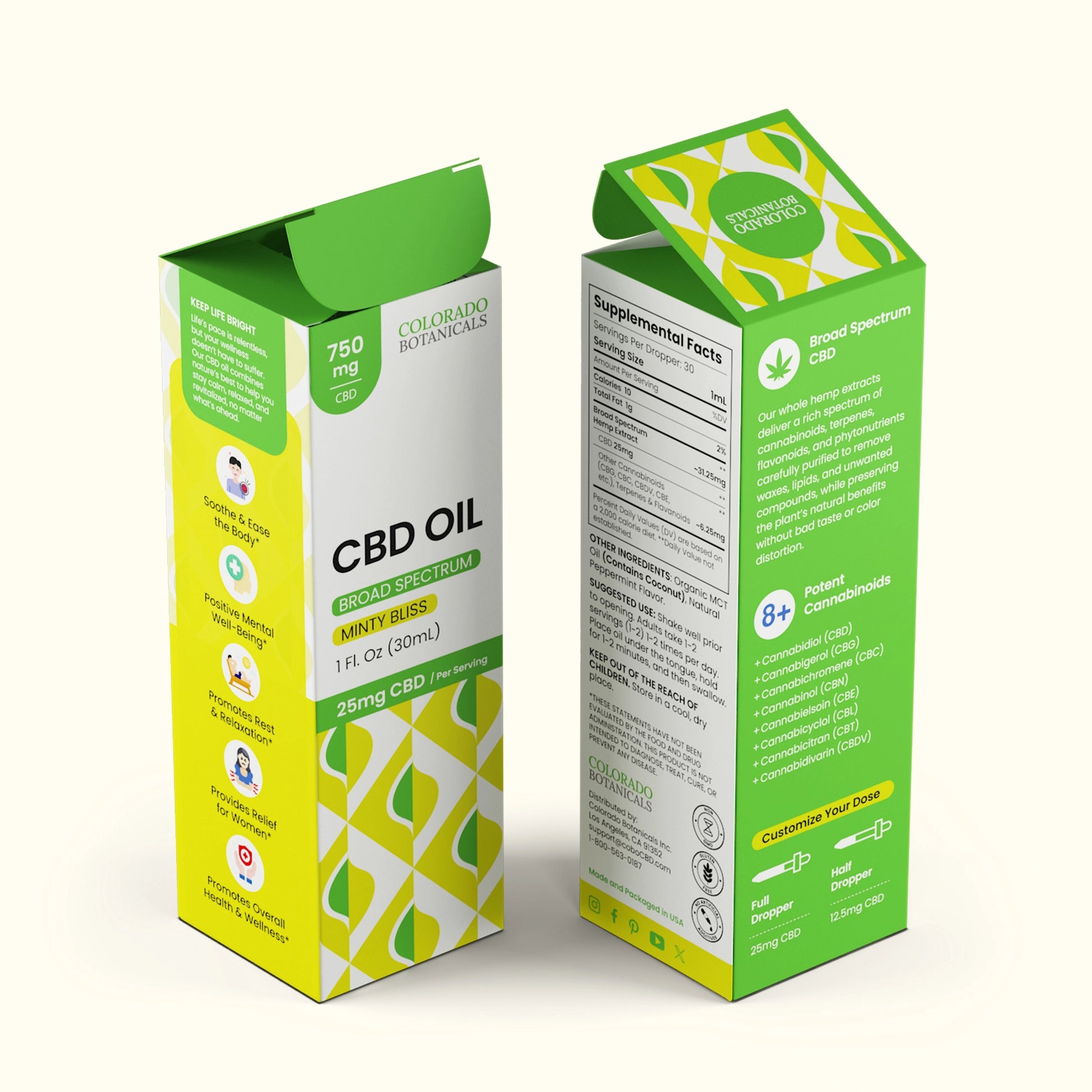 750mg Broad Spectrum CBD Oil - Colorado Botanicals