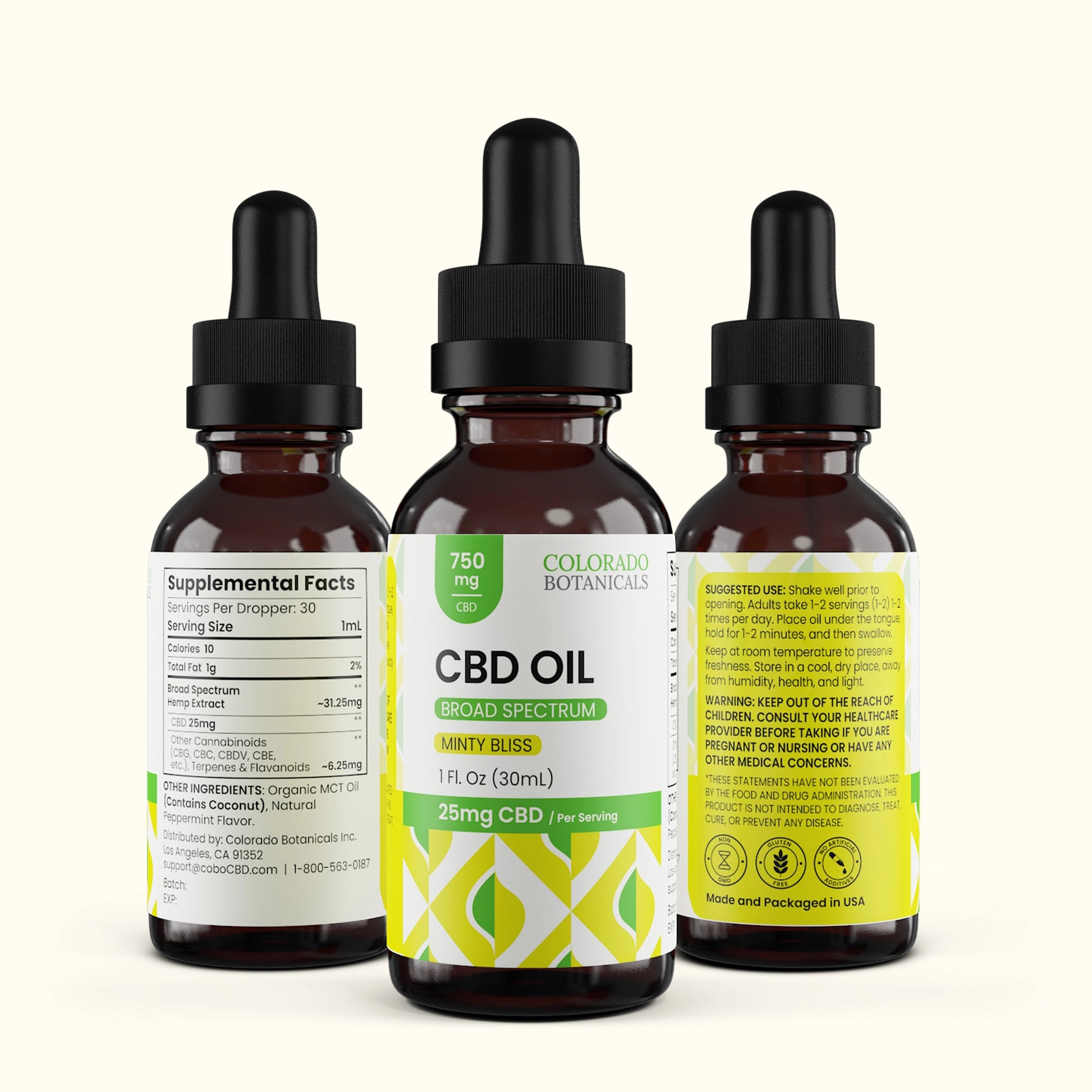 750mg Broad Spectrum CBD Oil - Colorado Botanicals
