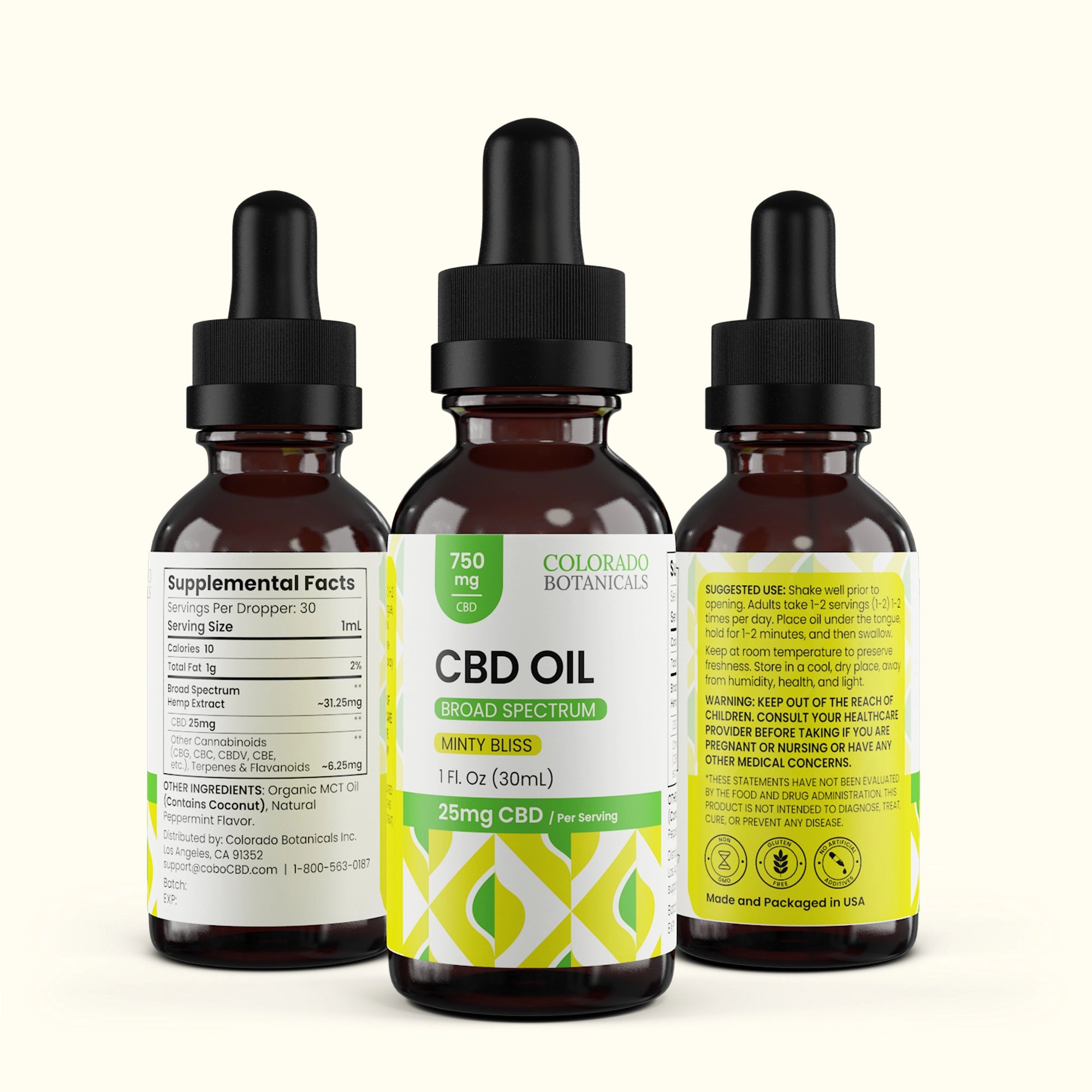 750mg Broad Spectrum CBD Oil - Colorado Botanicals