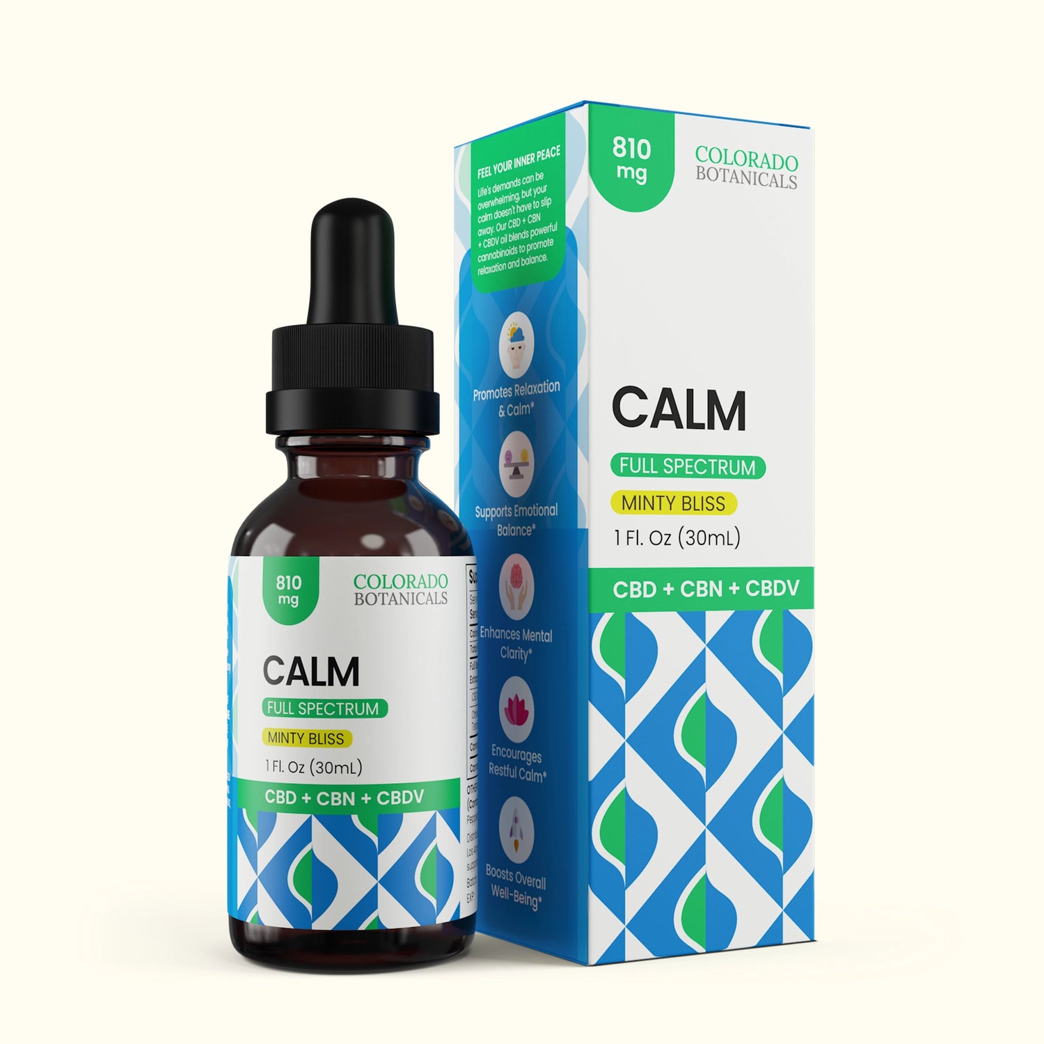 Calm 810mg CBN + CBDV + Full Spectrum CBD Oil - Colorado Botanicals