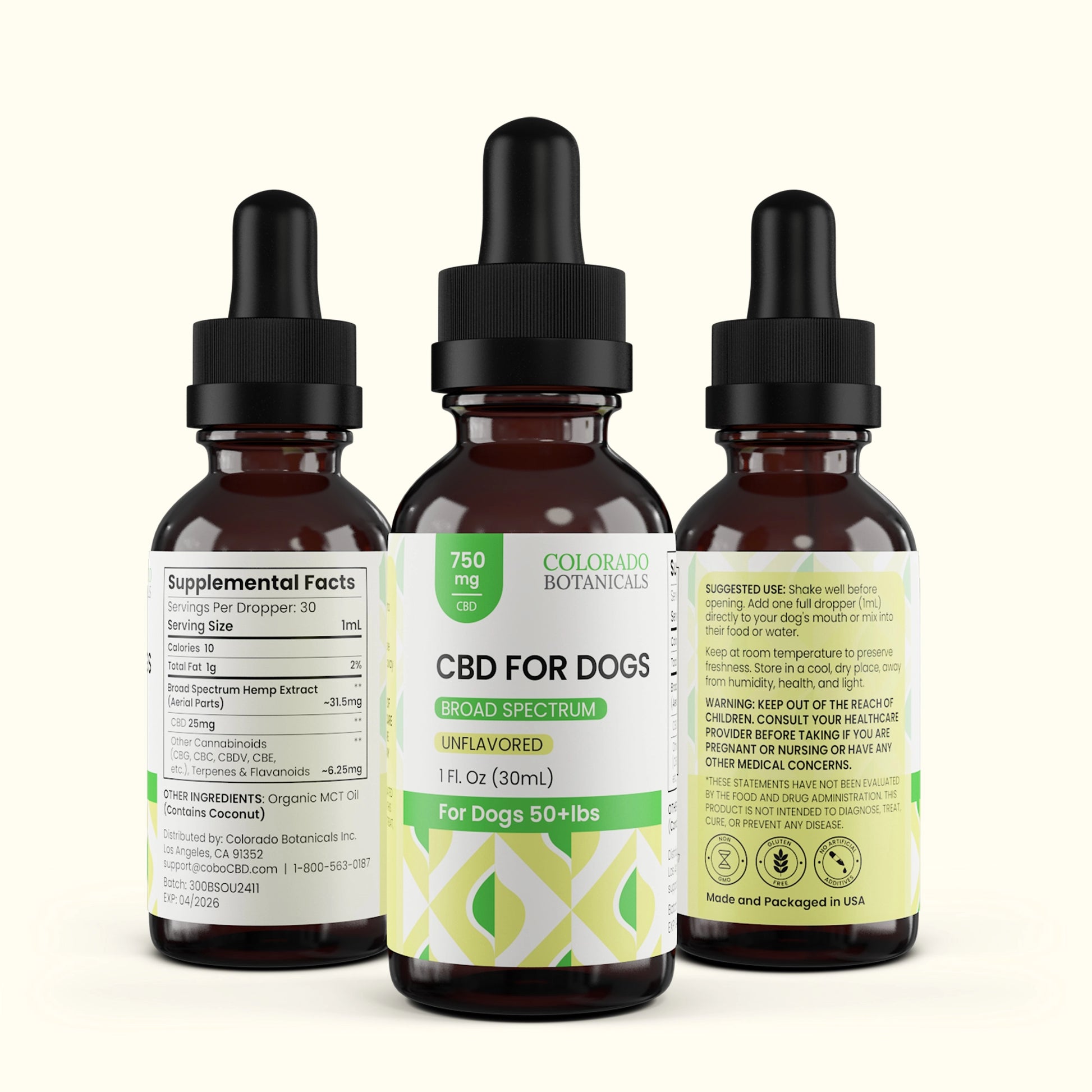Broad Spectrum CBD Oil for Dogs & Cats - Colorado Botanicals