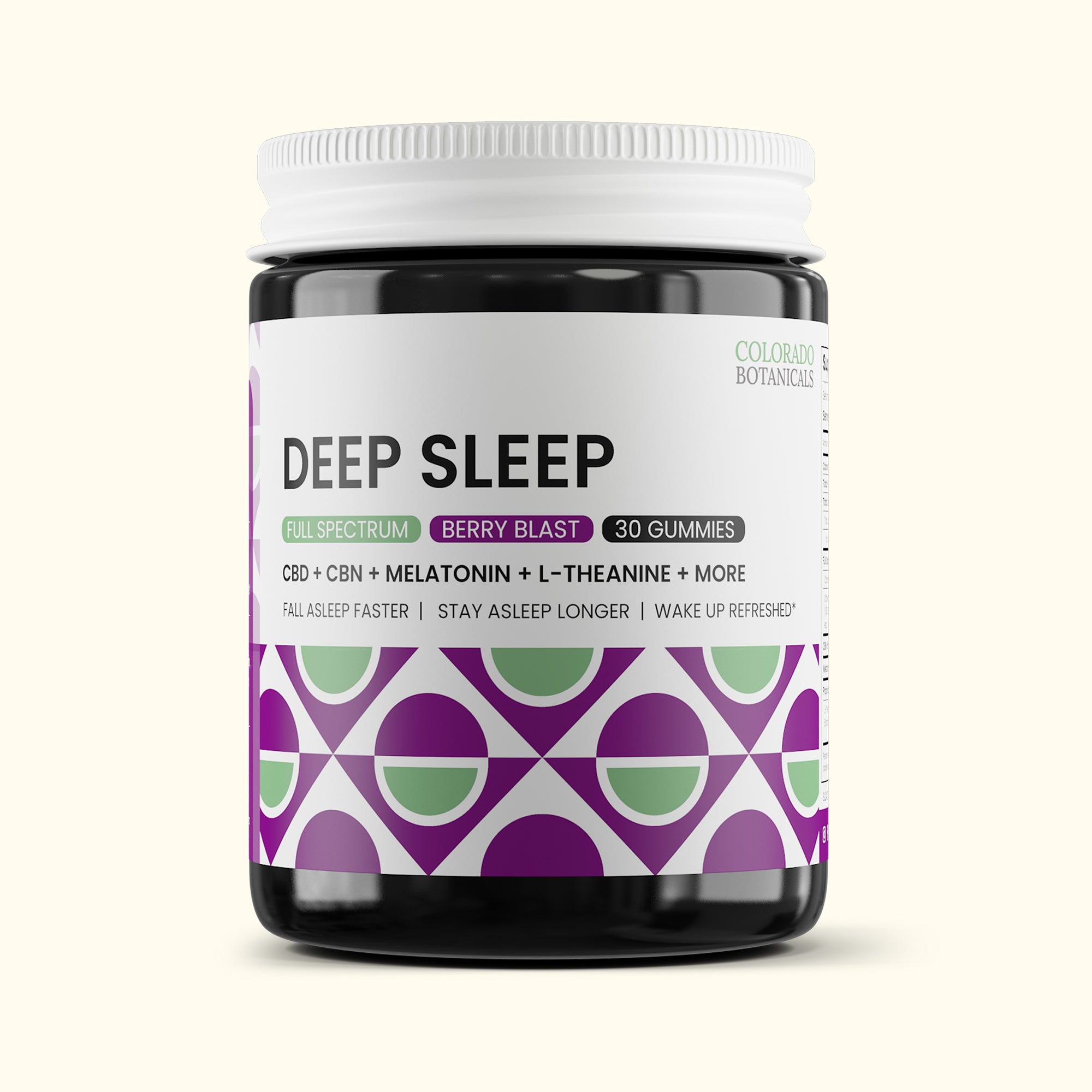 Colorado Botanicals Deep Sleep CBD gummies for sleep with melatonin CBN and more in berry blast flavor