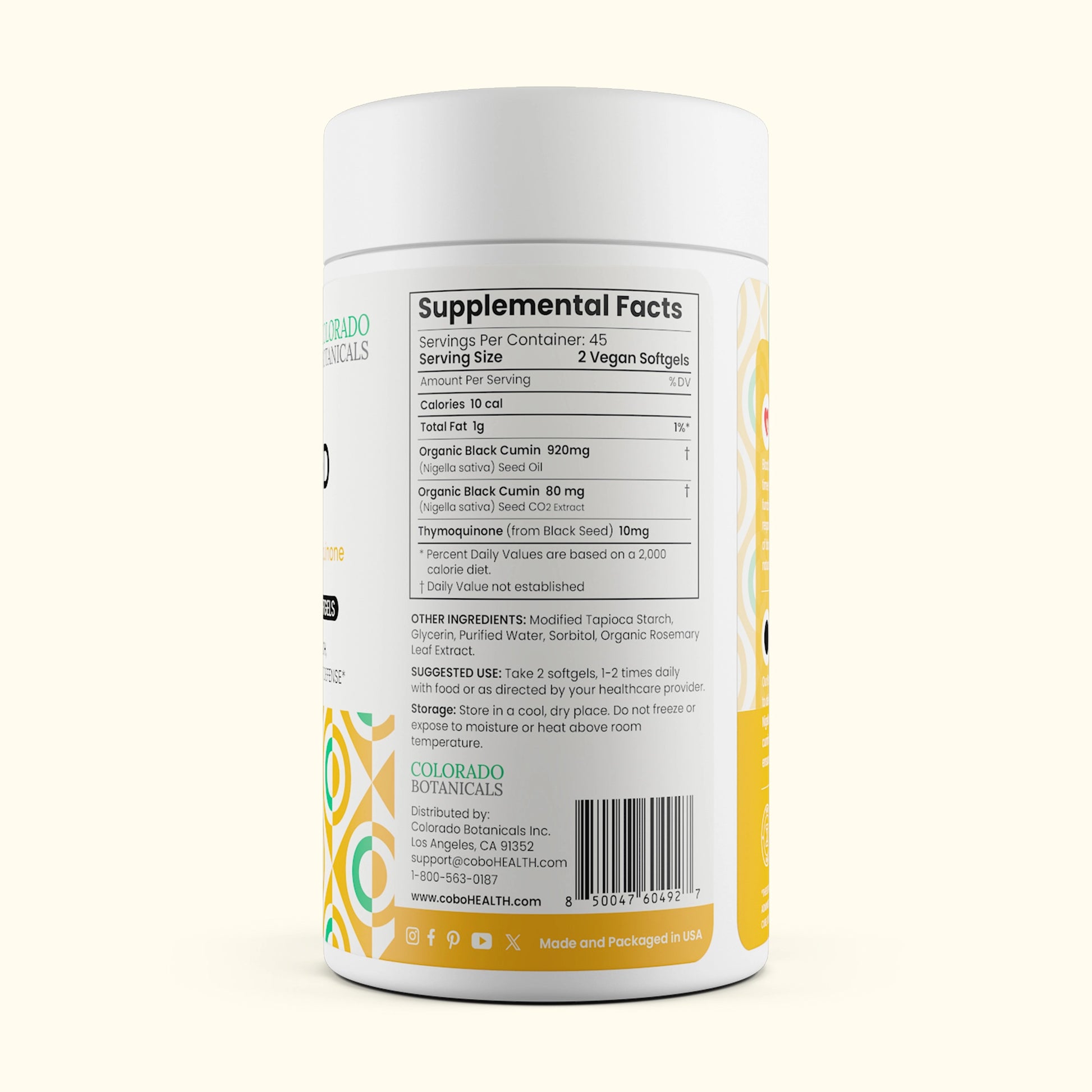 Black Seed Oil Softgels - Colorado Botanicals