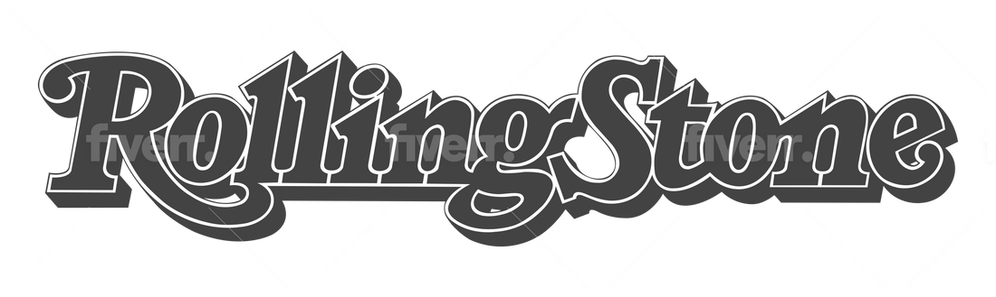 Black Rollling Stone logo with transparent background