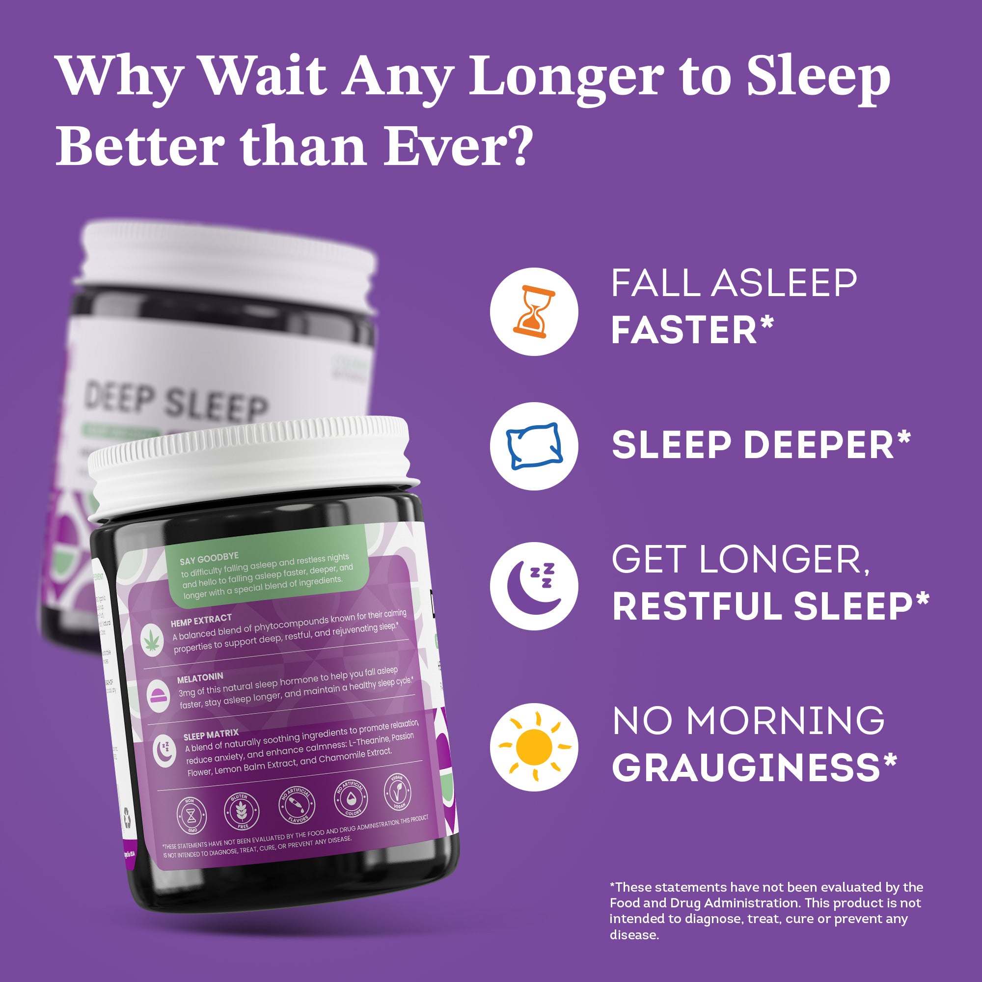 Sleep deeper and longer with our CBD gummies for sleep without morning grogginess
